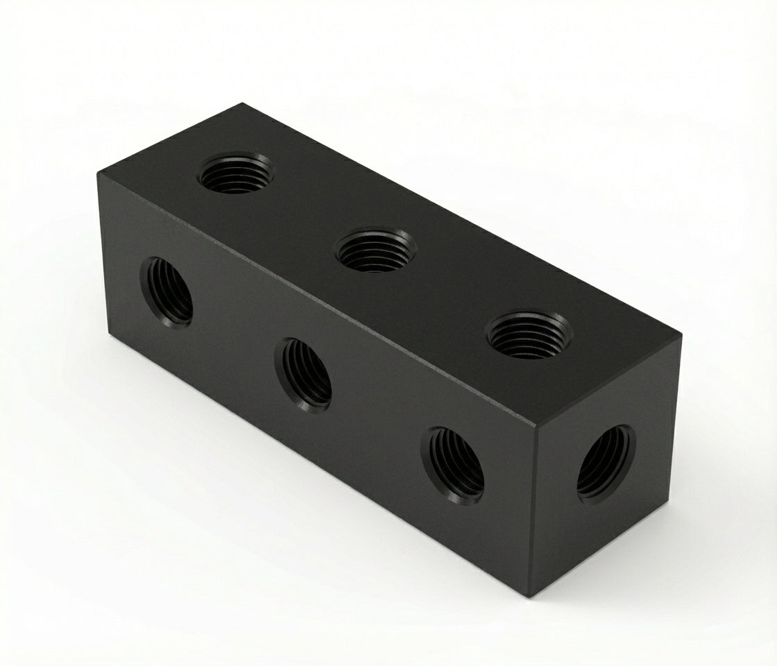 3 Hole - M4 Nutstrip - 8mm Square - Tapped