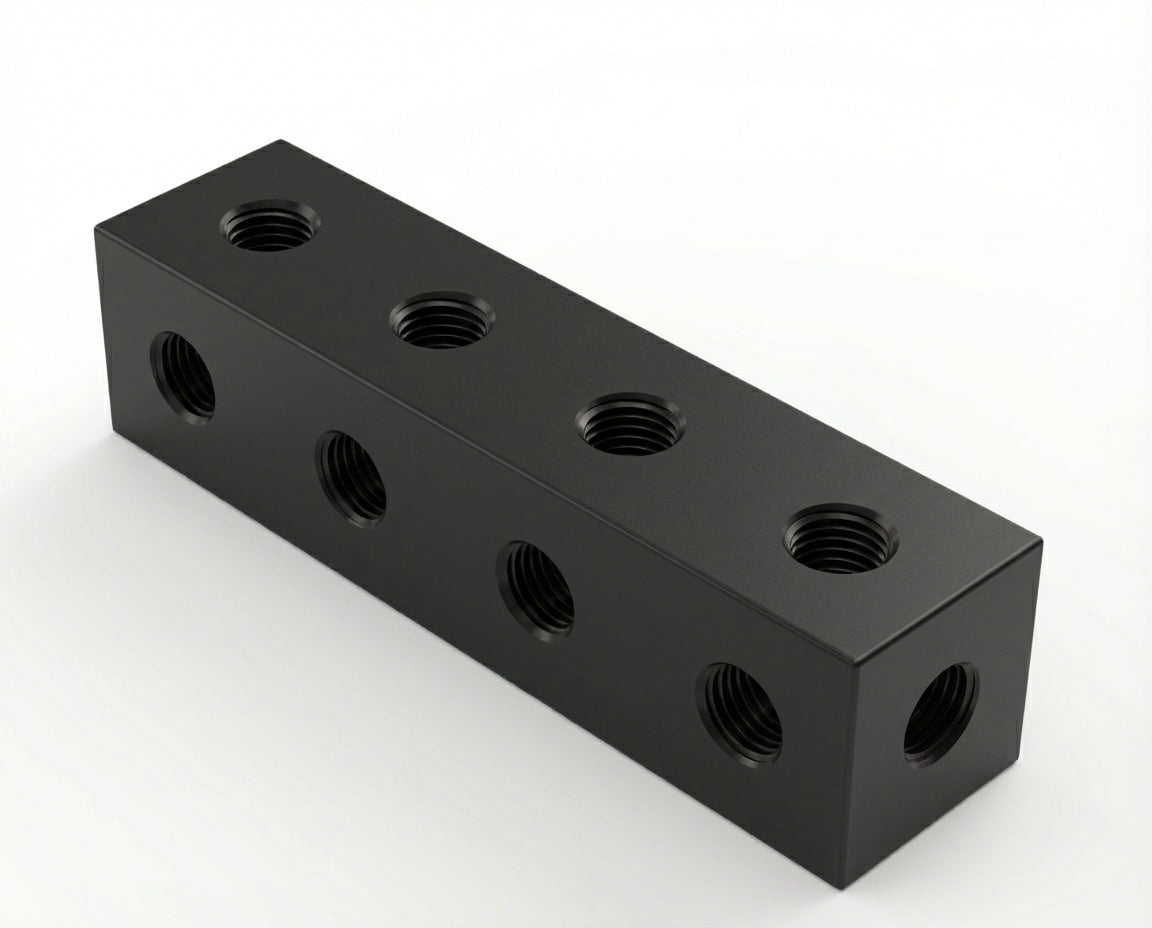 4 Hole - M4 Nutstrip - 8mm Square - Tapped