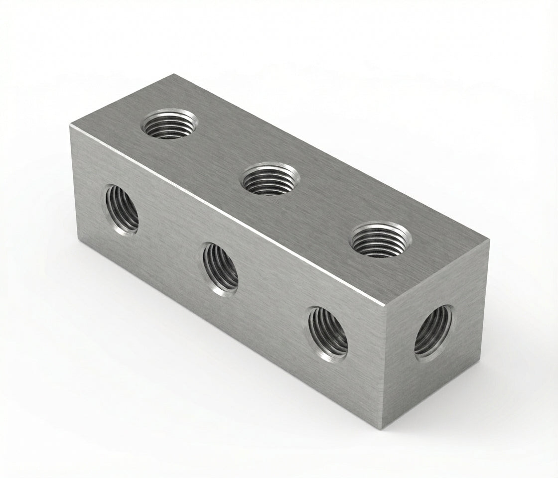 3 Hole - M4 Nutstrip - 8mm Square - Tapped