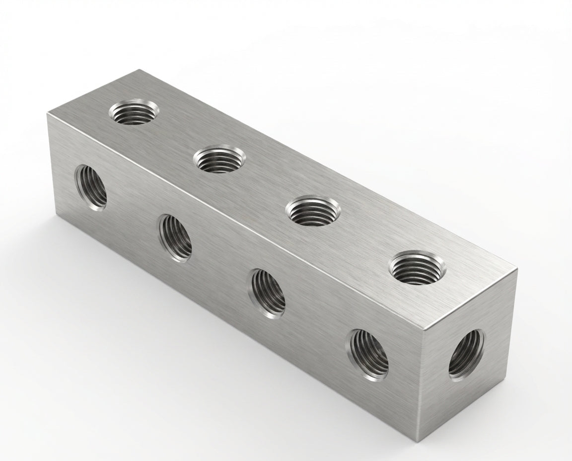 4 Hole - M4 Nutstrip - 8mm Square - Tapped